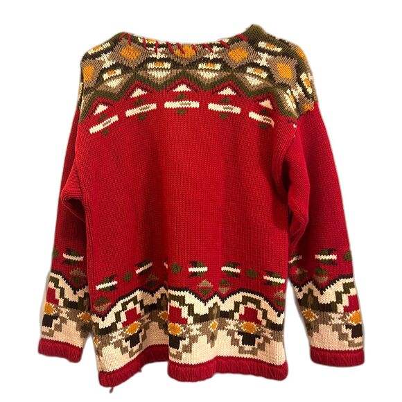 Vintage Chaus Sport Canoe Paddle Preppy Pullover Wool Sweater   Mens Size Medium - Picture 5 of 9